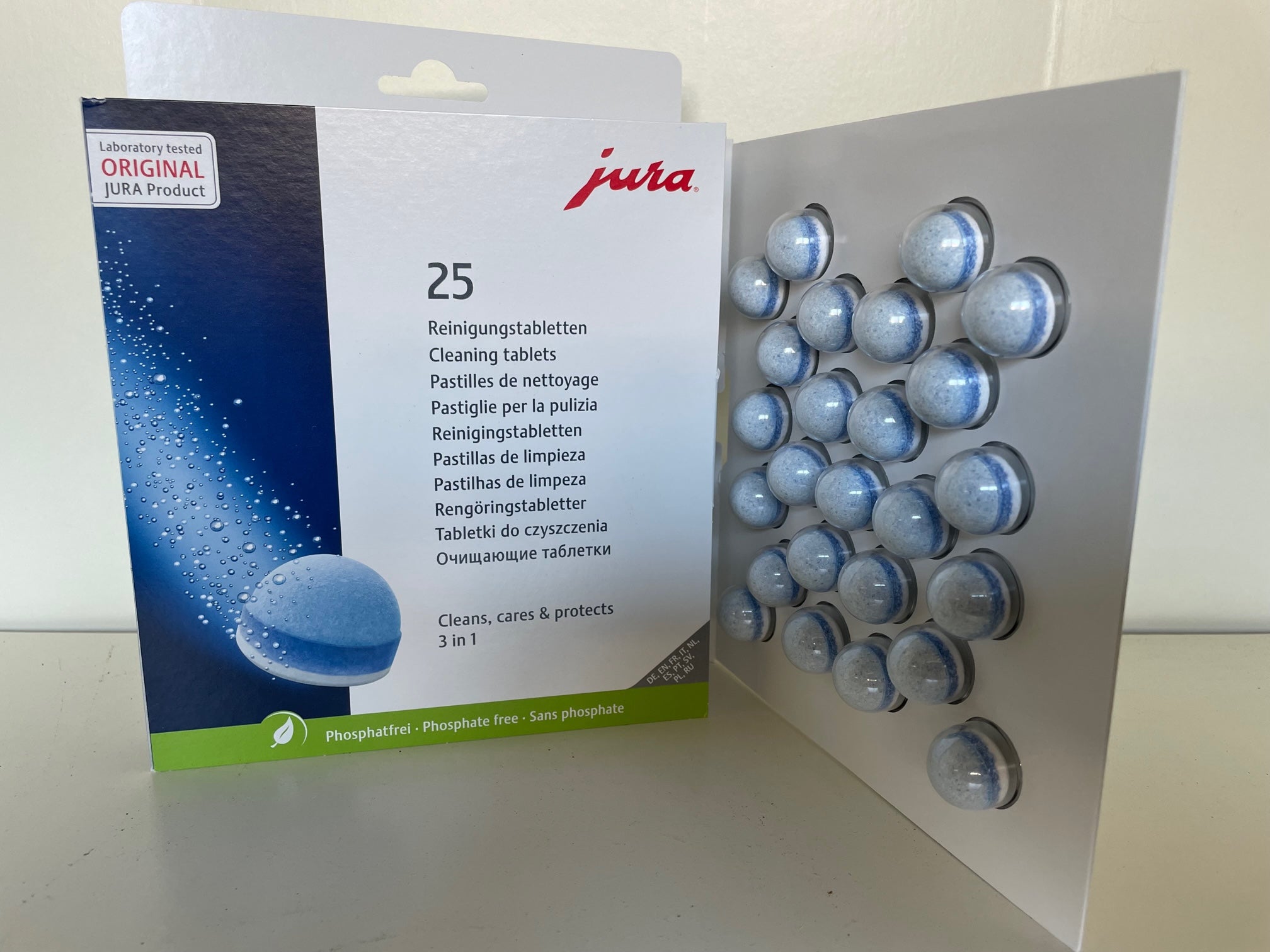 NOUVEAU - Boîte x25 pastilles nettoyage Jura 3 phases – Cafes des